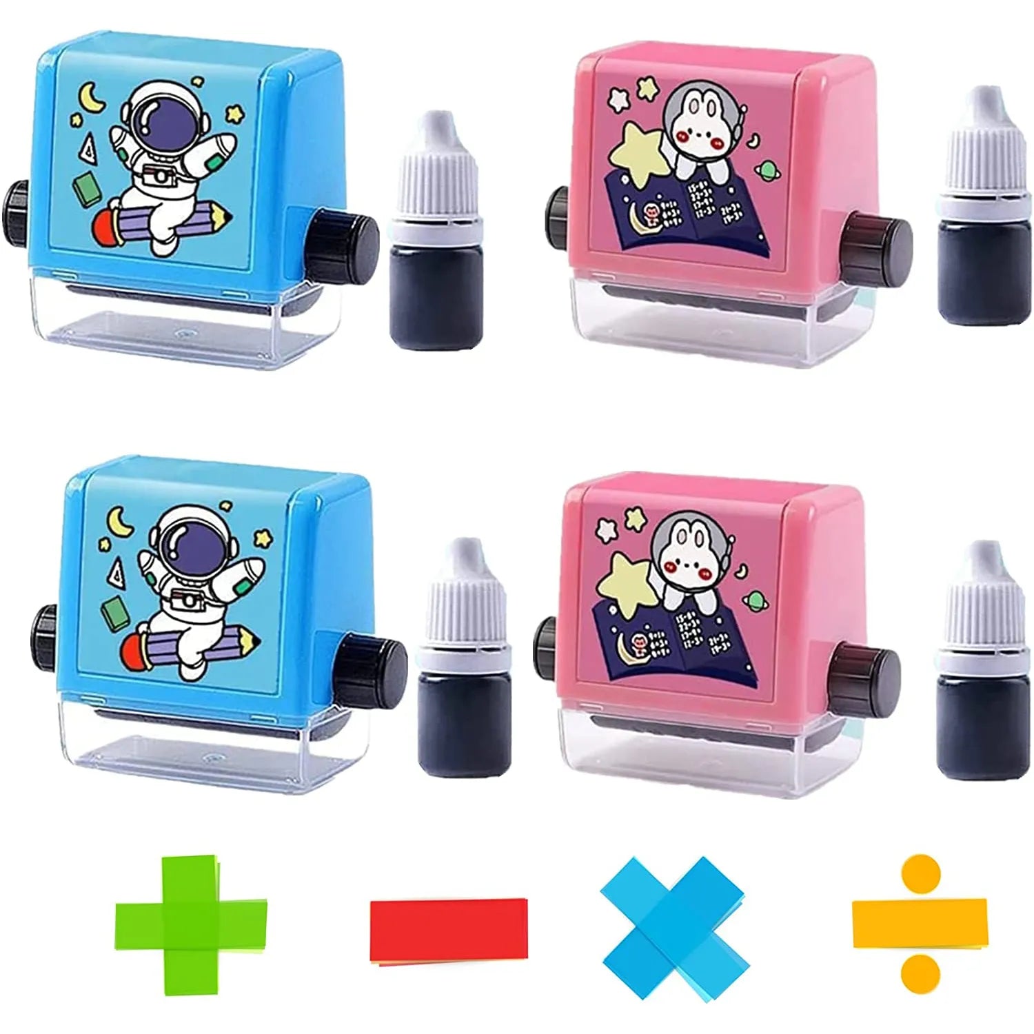 Digital Teaching Stamp Math Exercises within 100 Multiply Divide Add Subtract