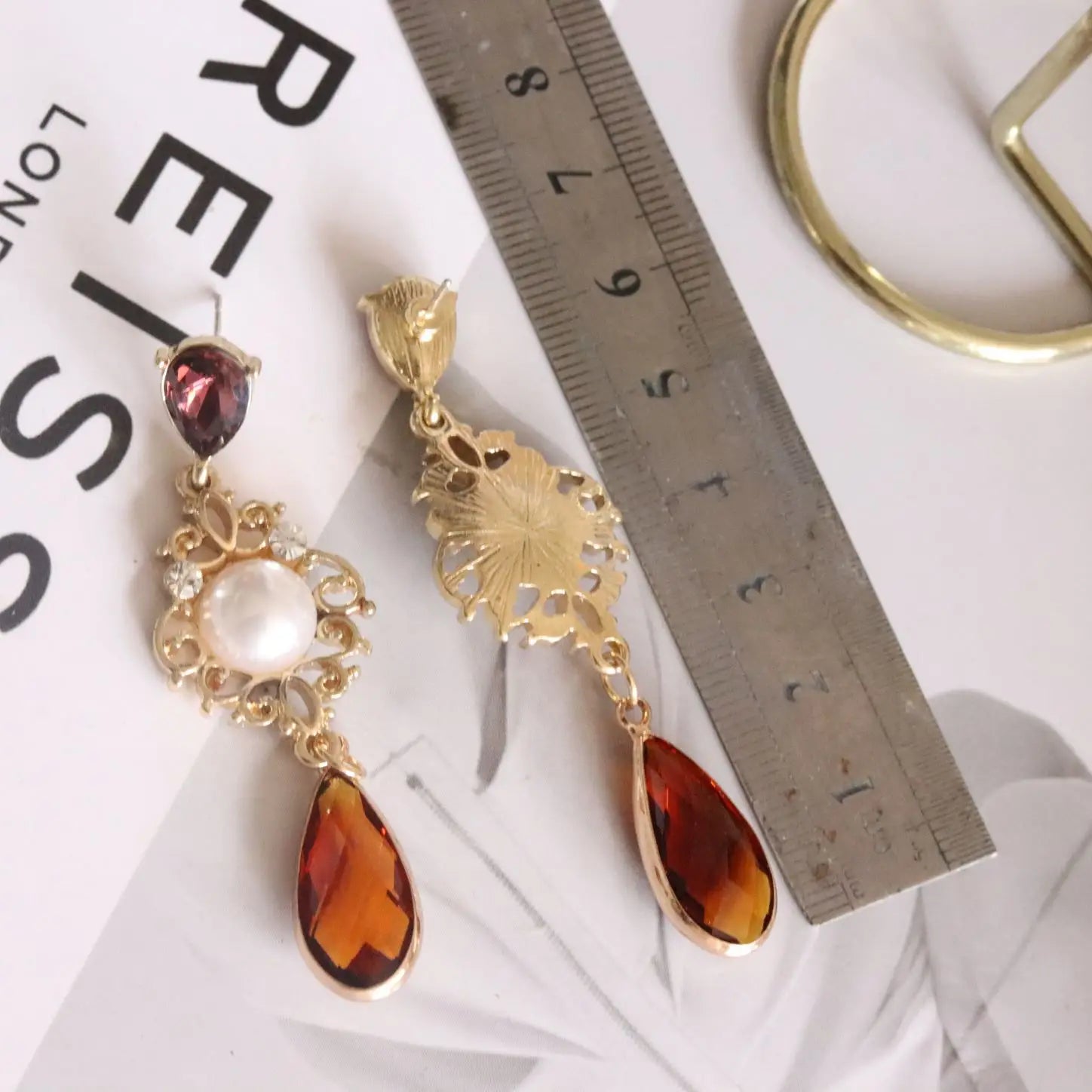 Vintage Pearl Earrings Hong Kong Style
