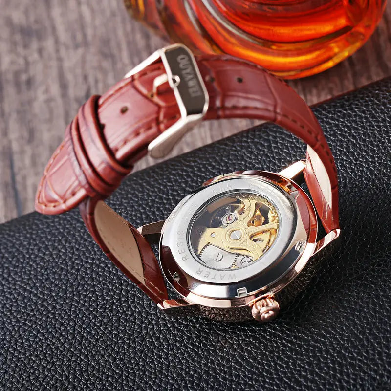 Transparent Hollowed Out Women’s Automatic Watch