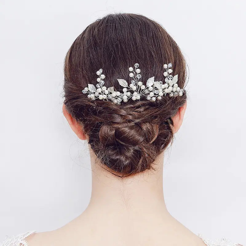 Bridal Alloy Leaf Hairpin