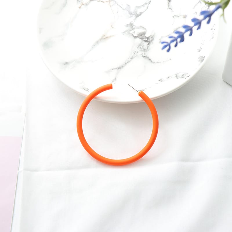Frosted C- Shaped Earrings