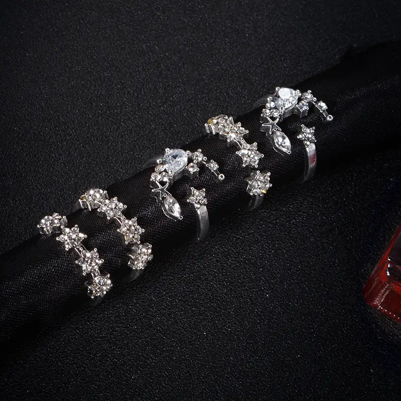 Star Moon Crystal Diamond Ring