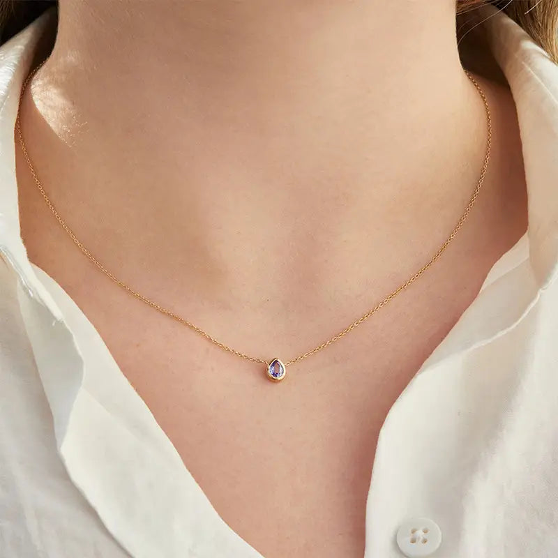 Mini Choker Birthstone Color Zirconium
