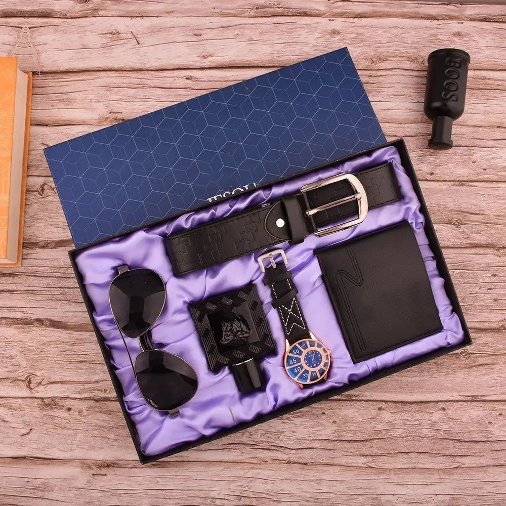 Gift Box Set with Sunglasses, Wallet, Perfume
