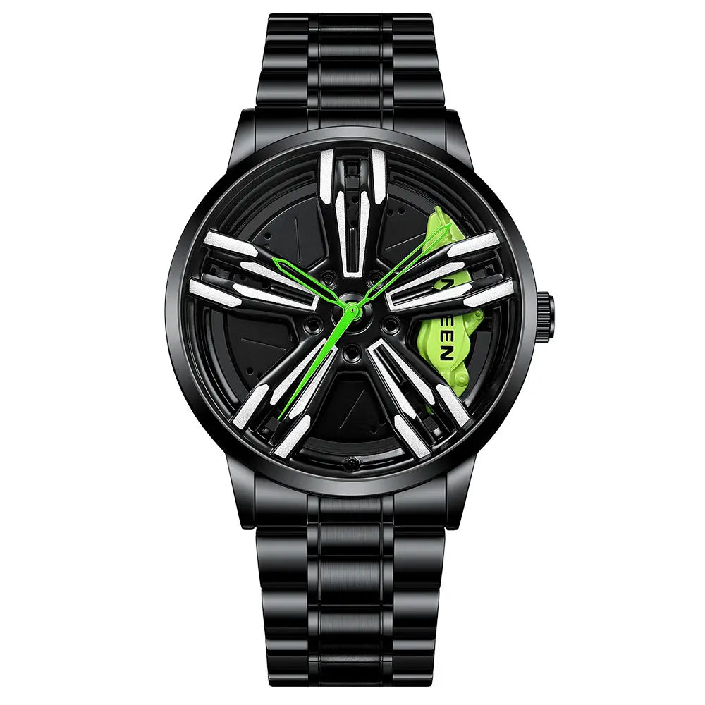 Locomotive Rotating Wheel Men’s Watch