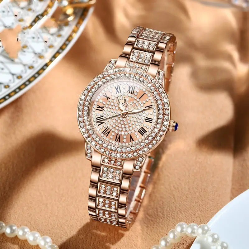 Elegant Sparkling Diamond Quartz Watch