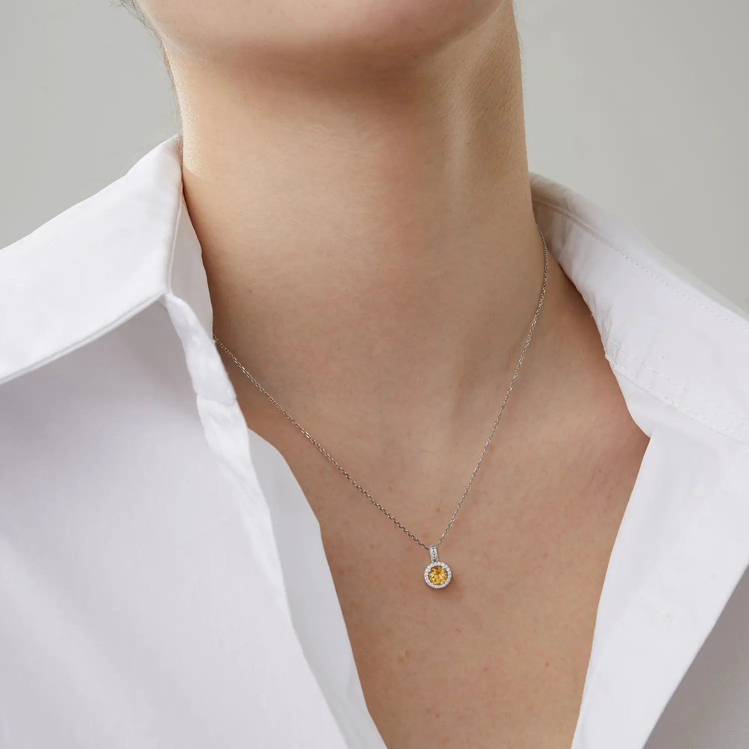 Luxurious Yellow Crystal Necklace