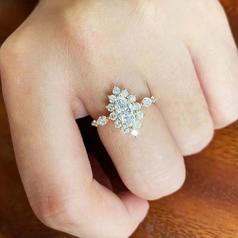 Super Flash Zircon All-match Ring