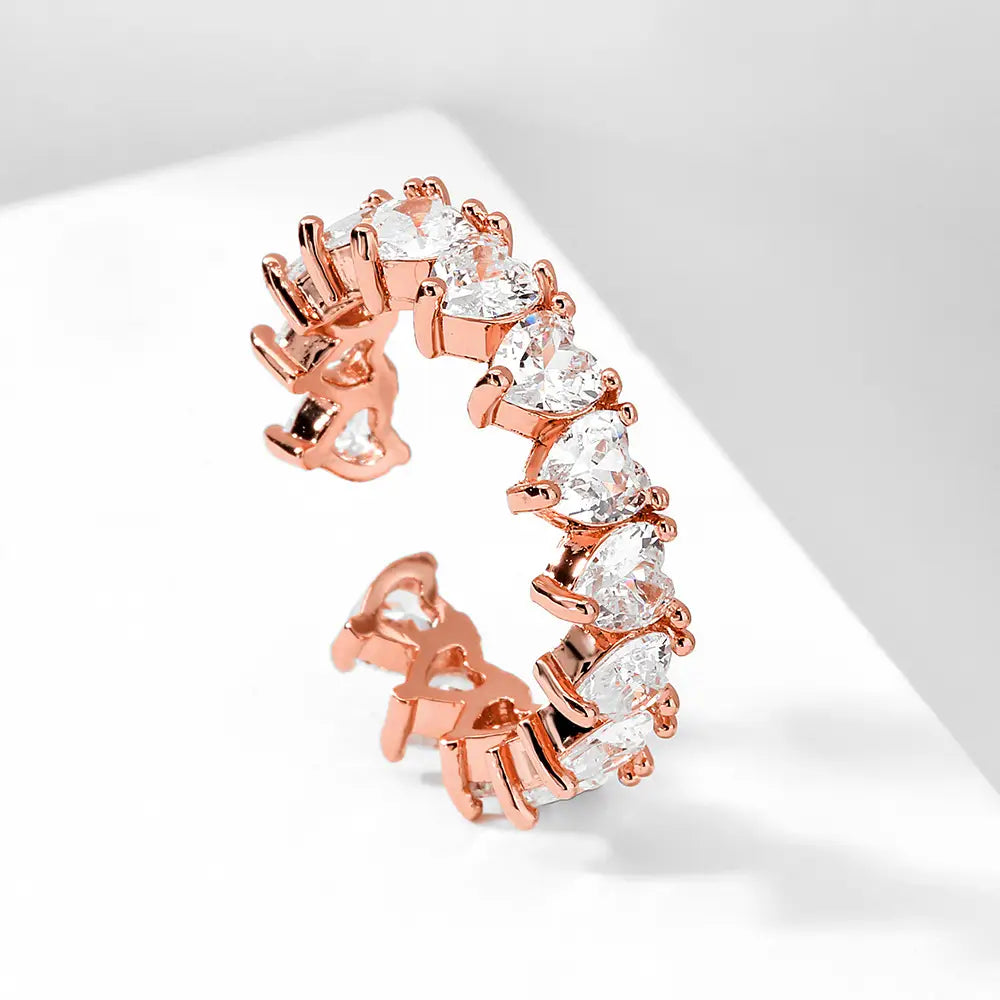Open-end Zircon Love Ring