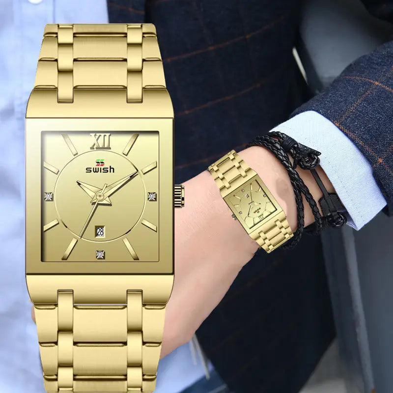 Simple Waterproof Calendar Quartz Watch