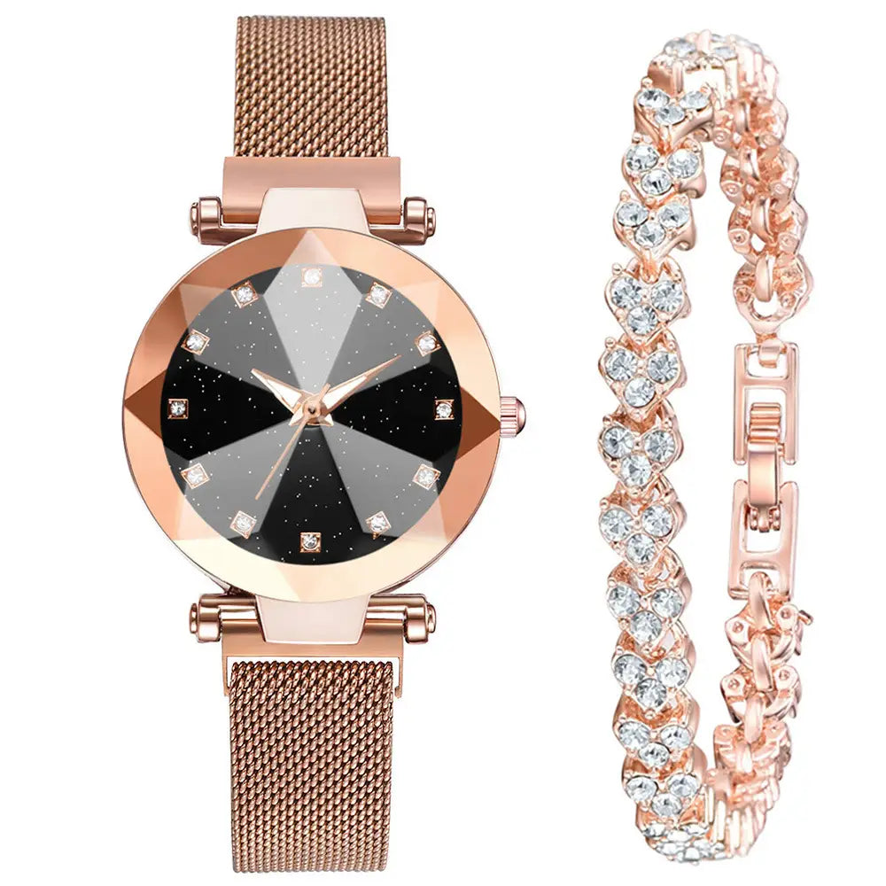 Starry Sky Square Diamond Ladies Watch