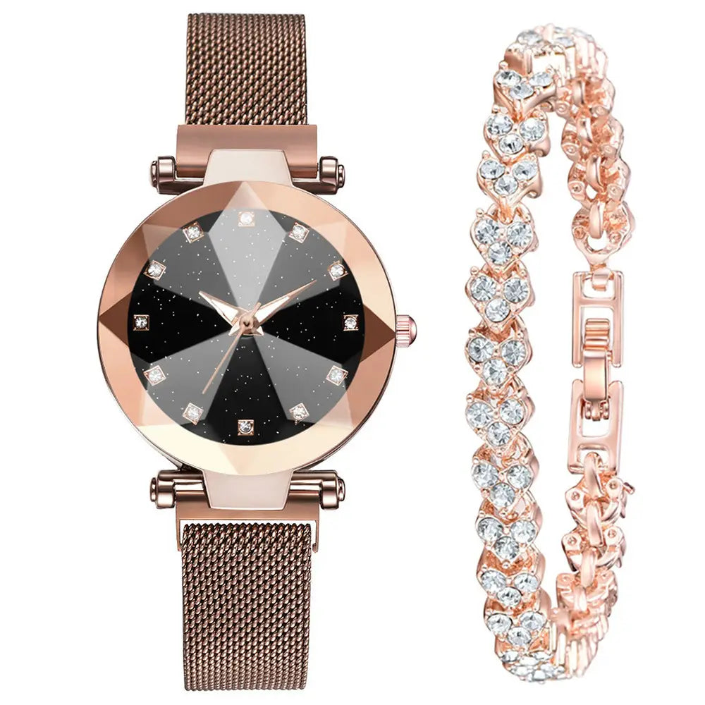 Starry Sky Square Diamond Ladies Watch