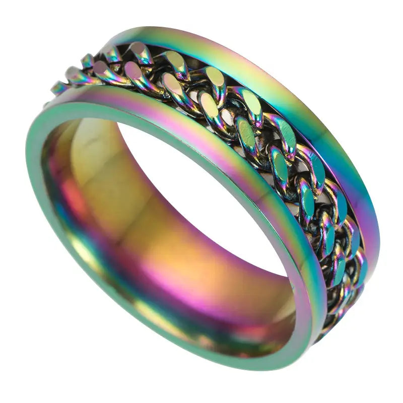 Beer Corkscrew Spinner Ring