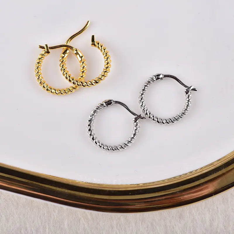 British Niche Plain Earrings