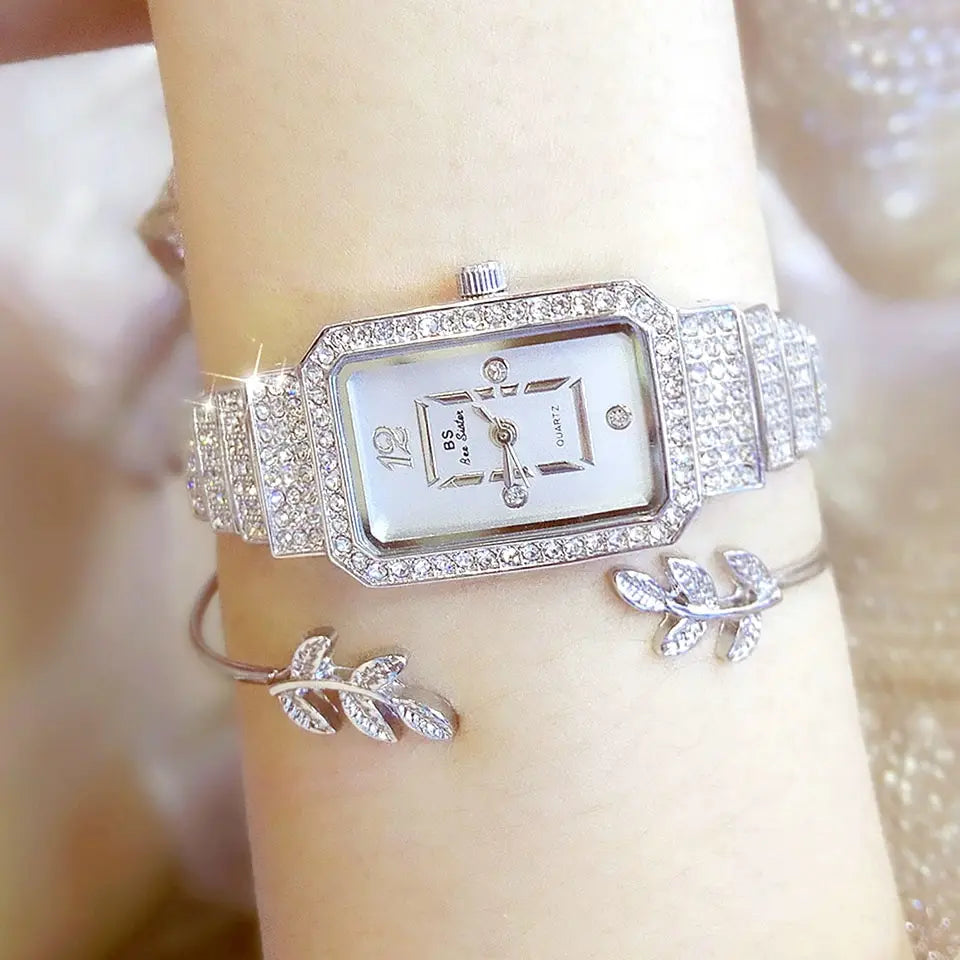 Full Diamond Ladies Quartz Watch