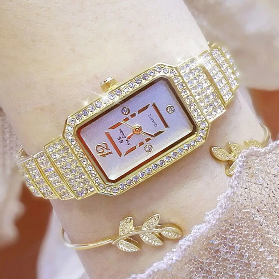 Full Diamond Ladies Quartz Watch