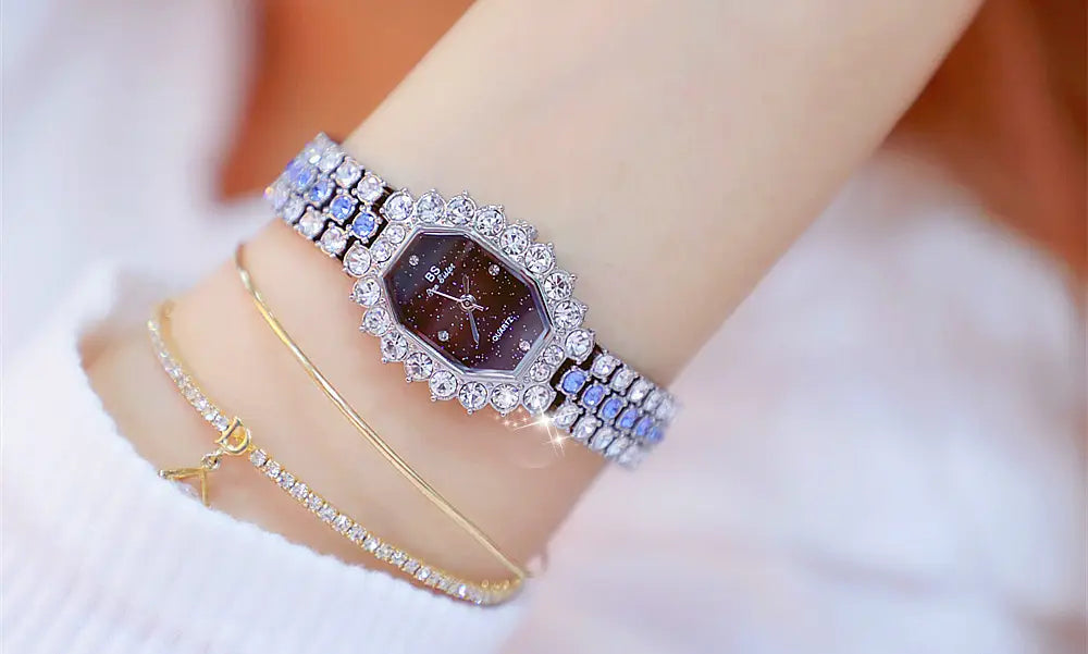 Luxury Full Diamond Steel Watch