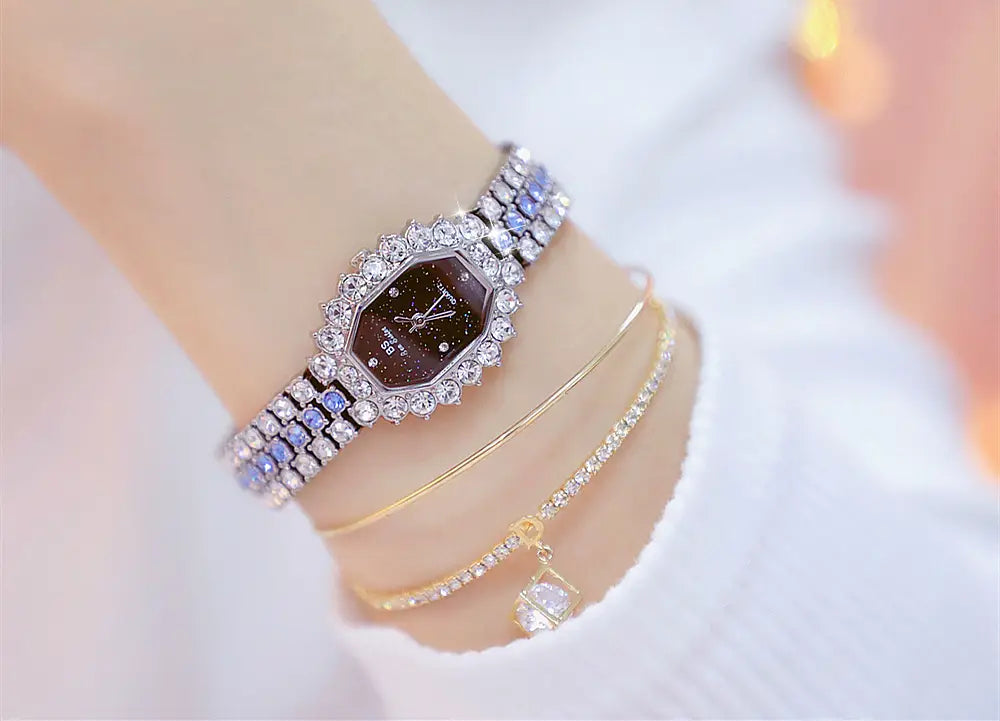 Luxury Full Diamond Steel Watch