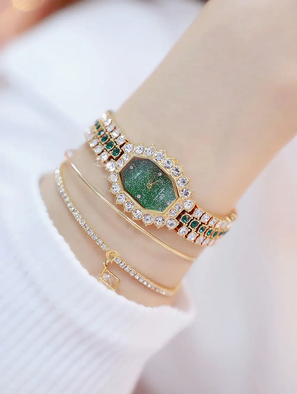Luxury Full Diamond Steel Watch