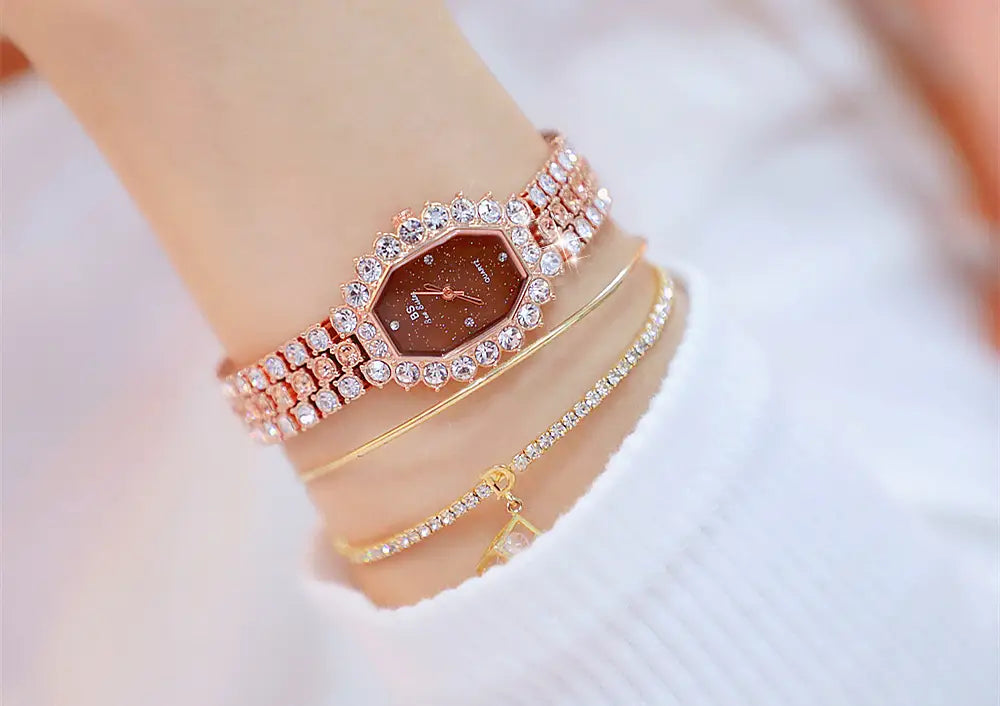 Luxury Full Diamond Steel Watch