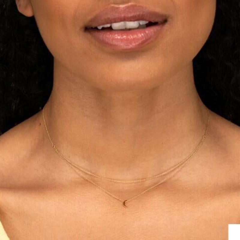 Double Layer Moon Necklace
