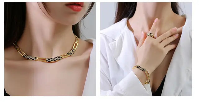 Diamond Earring Necklace Set