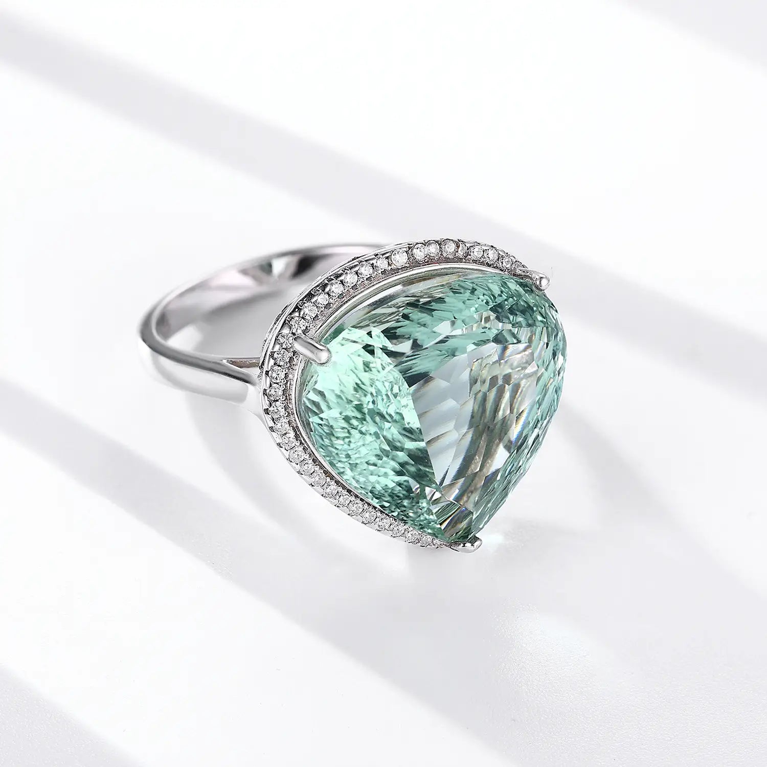 Green Crystal Bird’s Nest Ring