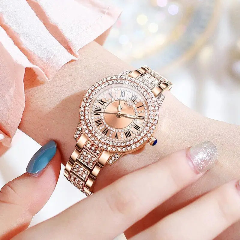 Elegant Sparkling Diamond Quartz Watch