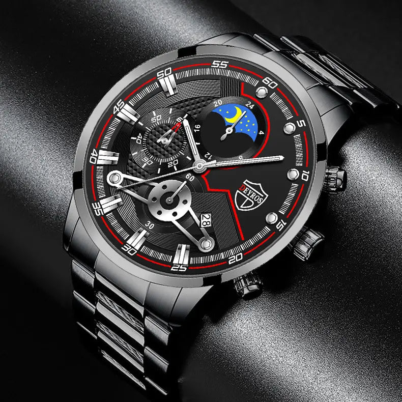 Fashion Business Men’s Calendar Quartz Watch