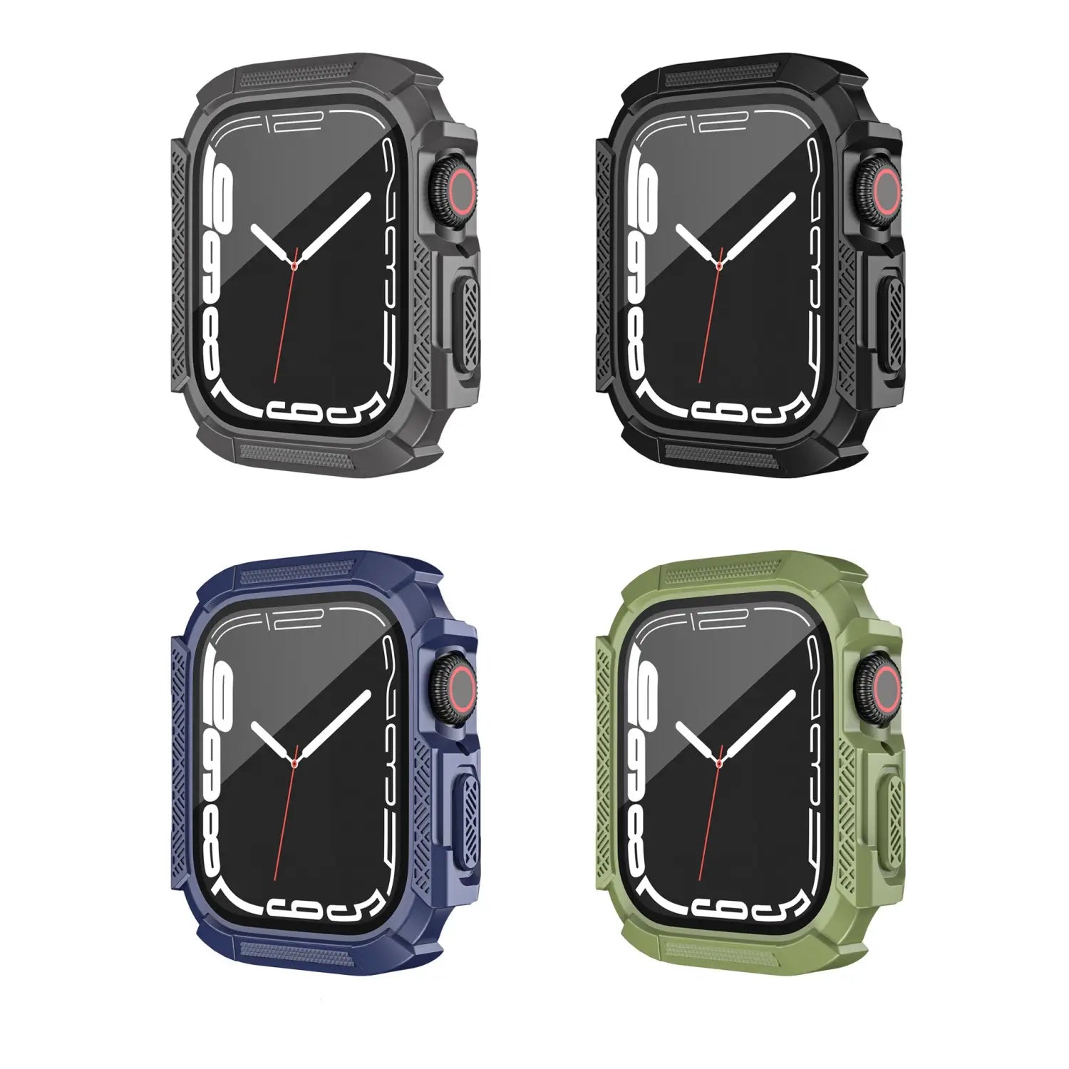 Solid Color Armored Watch Protective Case