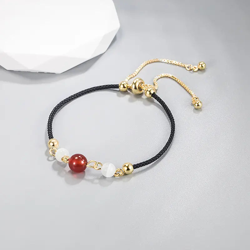 Cat’s Eye Beaded Draw Bracelet