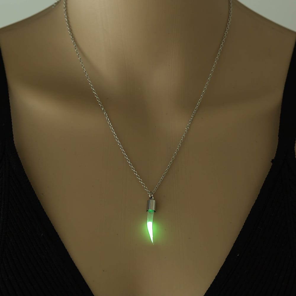 Glow-in-the-Dark Chili Glass Necklace