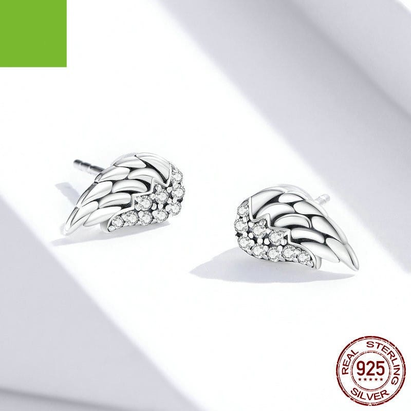 Sterling Silver Wings Earrings