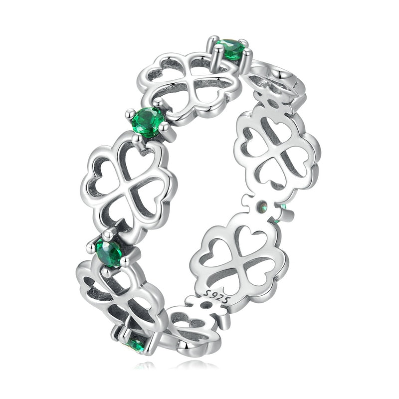 Four-leaf Clover Silver Ring