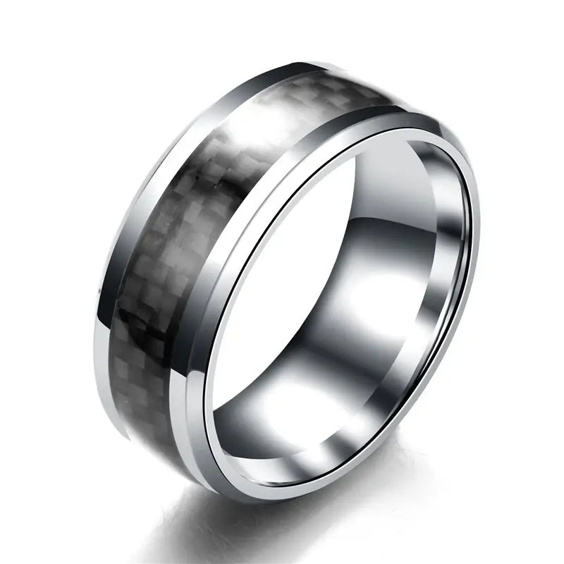 Stainless Steel Carbon Fiber Ring