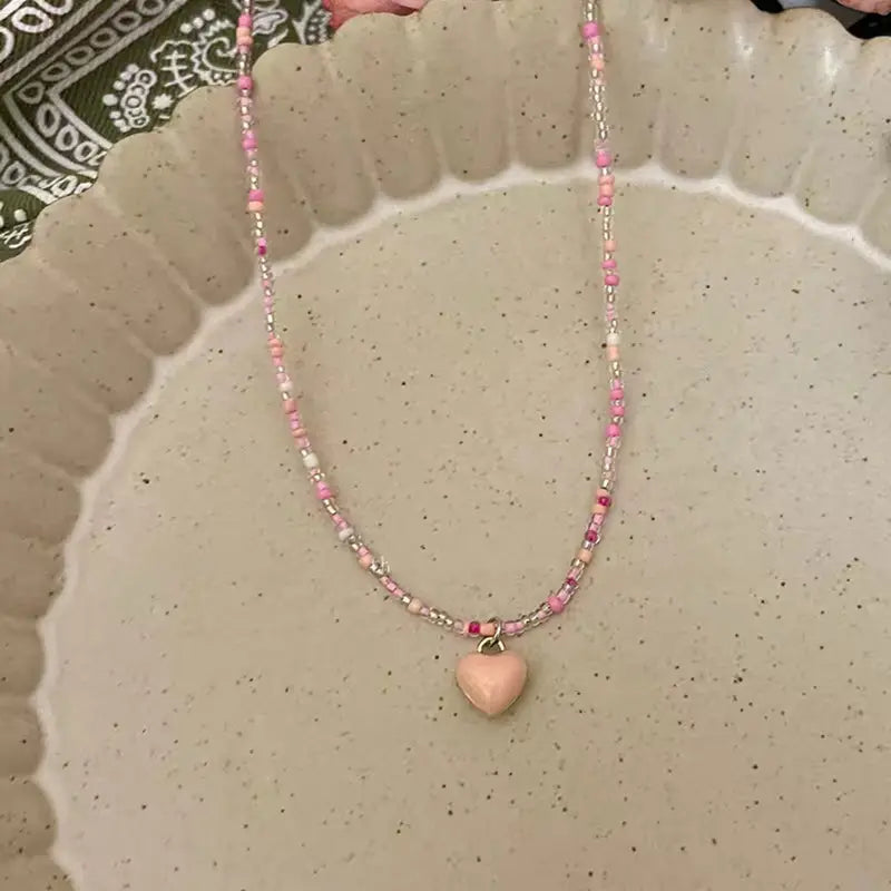 Forest Candy Love Beaded Necklace