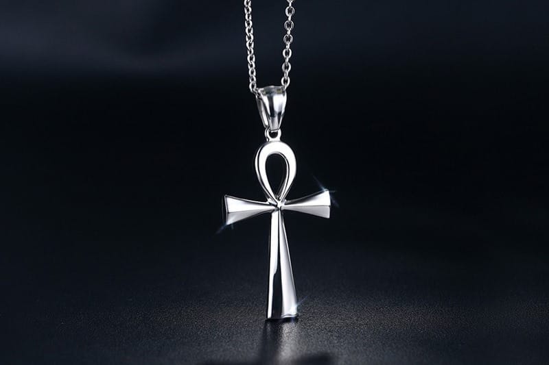 Titanium Steel Gold Cross Necklace