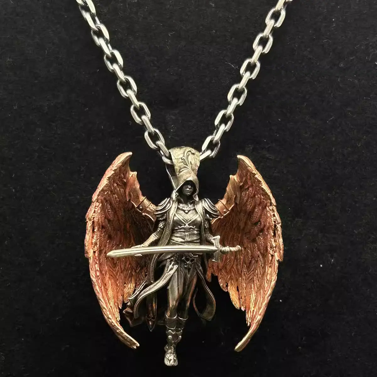 Scarlet Wing Sword Archangel Pendant