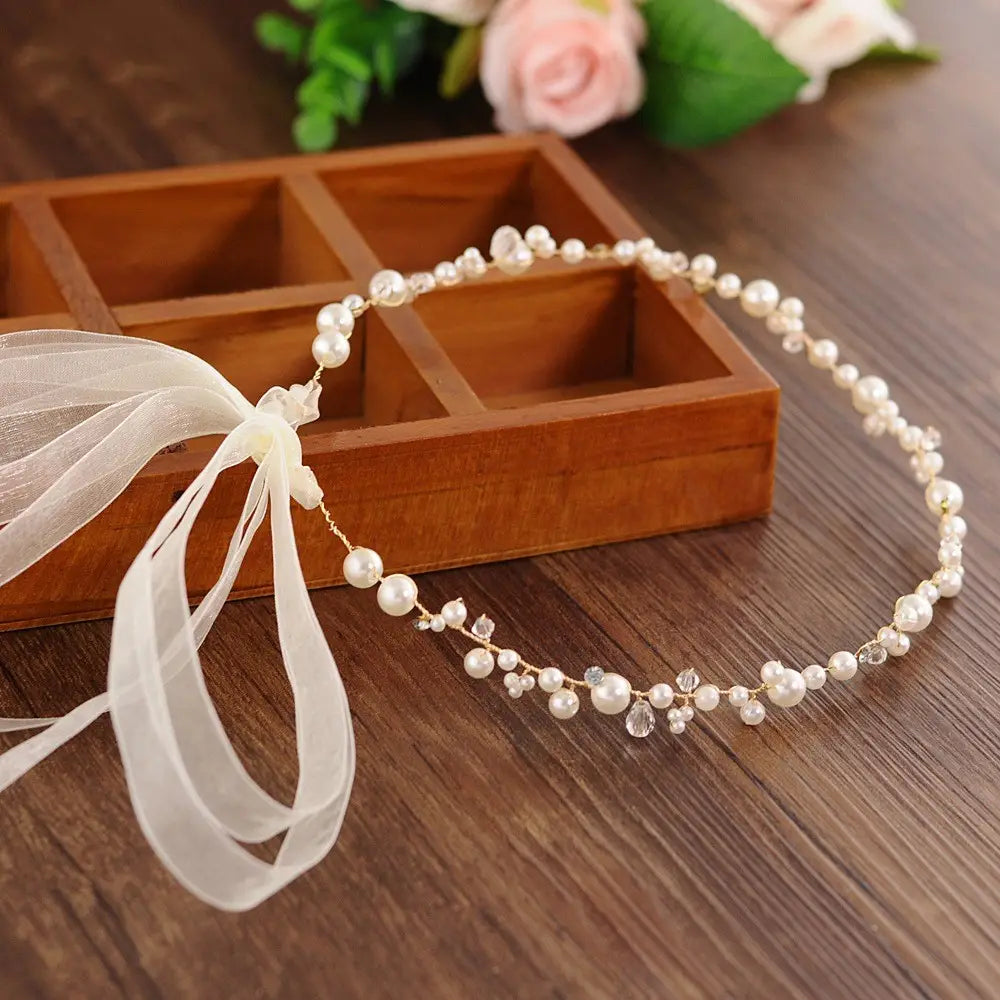 Pearl Band Diamond Hair Band