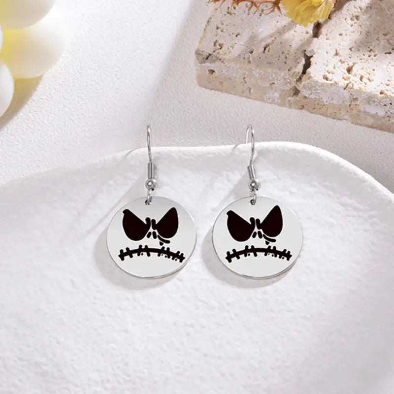 Halloween Pumpkin Pattern Earrings