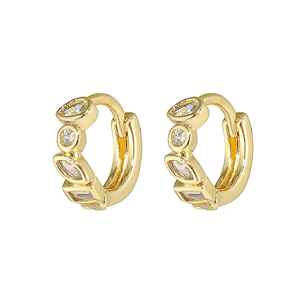 Irregular Zircon Studded Earrings for Women