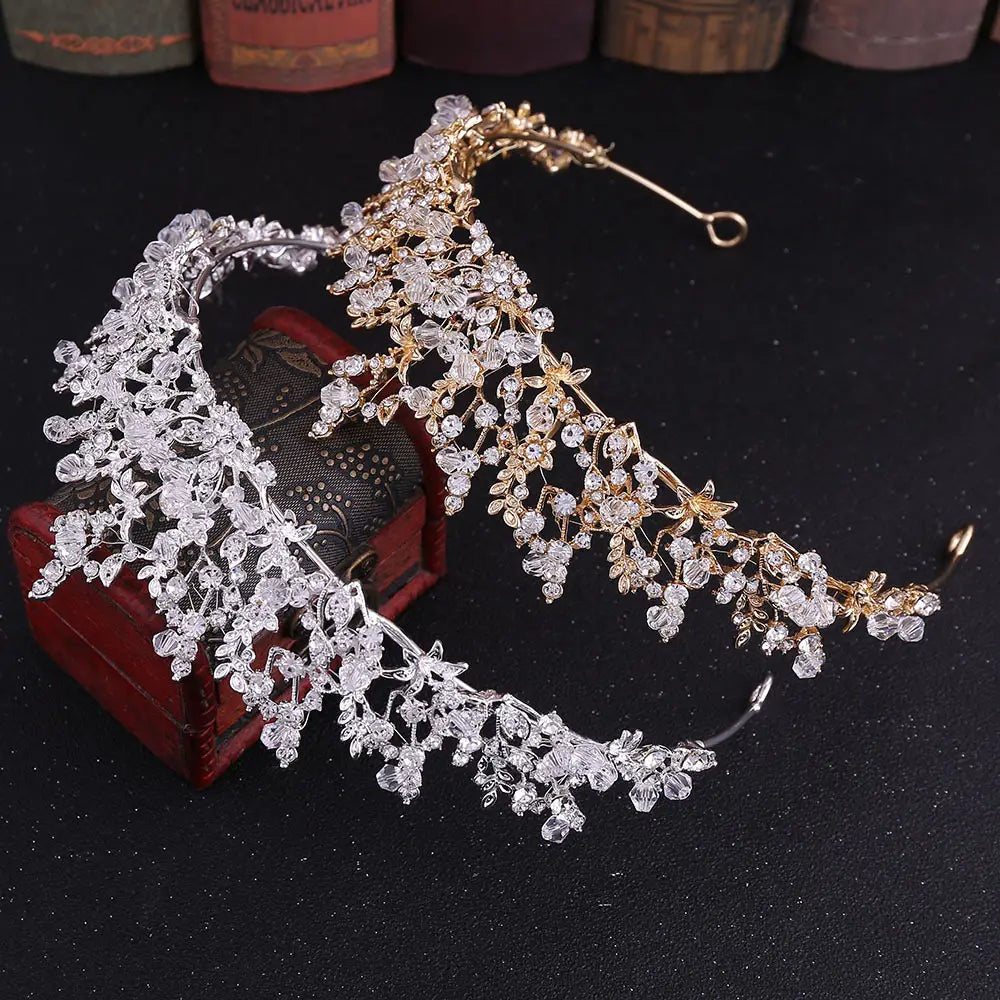 Exquisite Handmade Crystal Bridal Crown