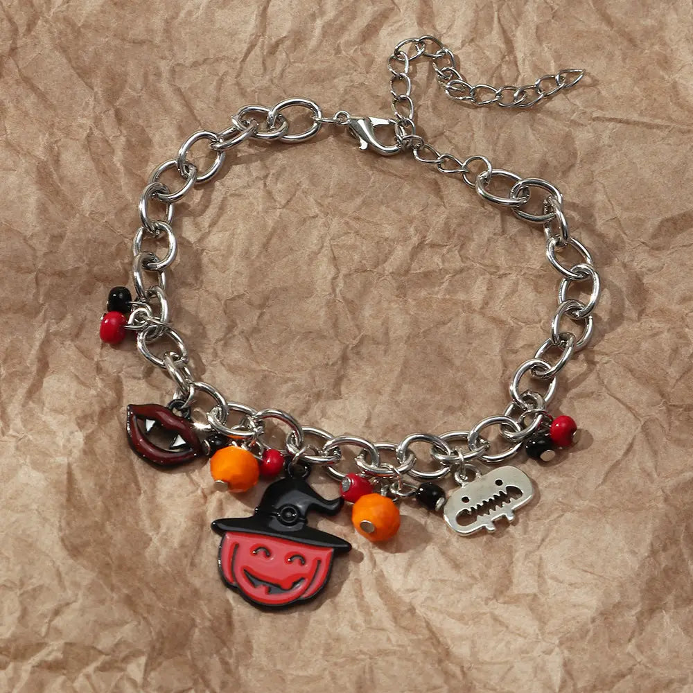 Pumpkin Lips Halloween Necklace