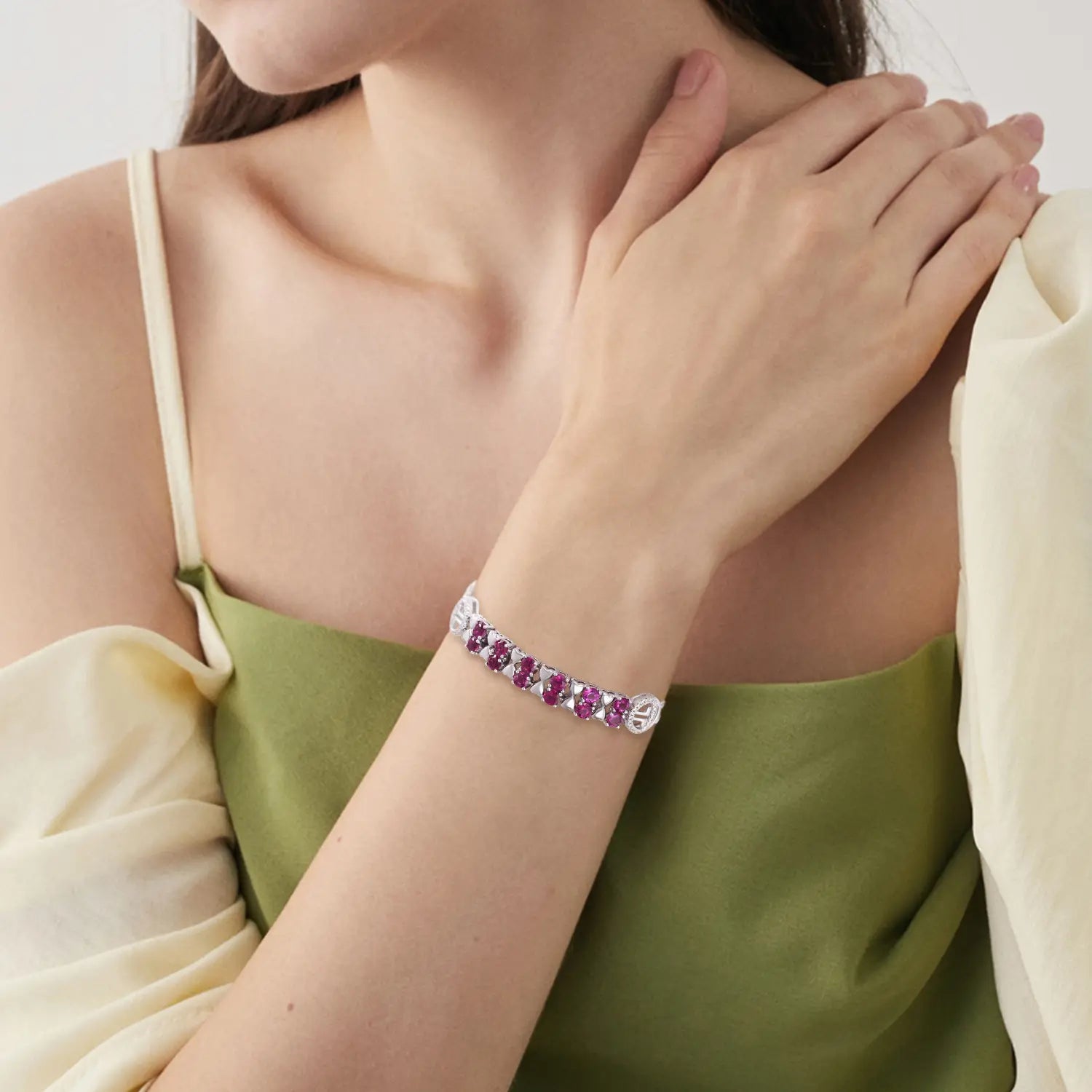 Purple Garnet Zircon Bracelet
