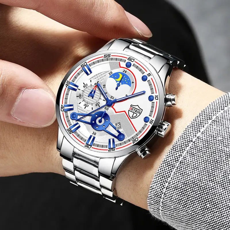 Fashion Business Men’s Calendar Quartz Watch