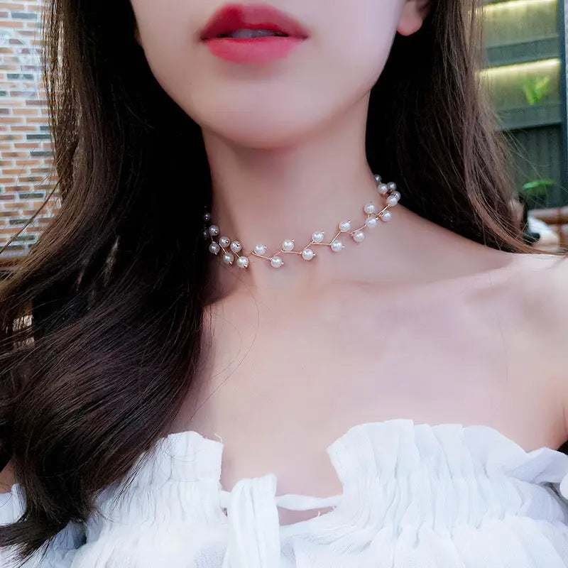 Pearl Neckband Short Clavicle Necklace