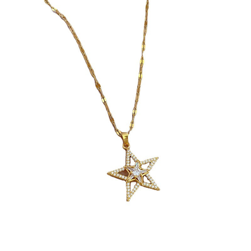 Full Diamond Star Necklace