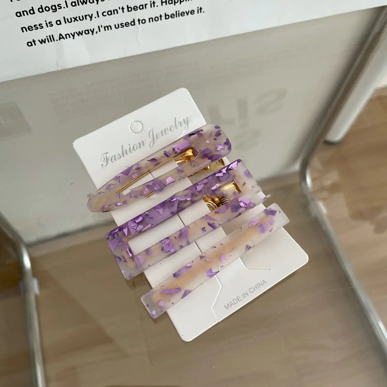 Acetate Seamless Barrettes