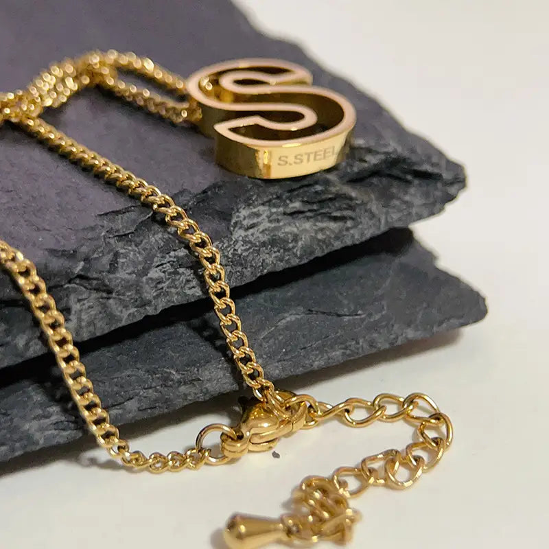 Titanium Steel Monogram Necklace