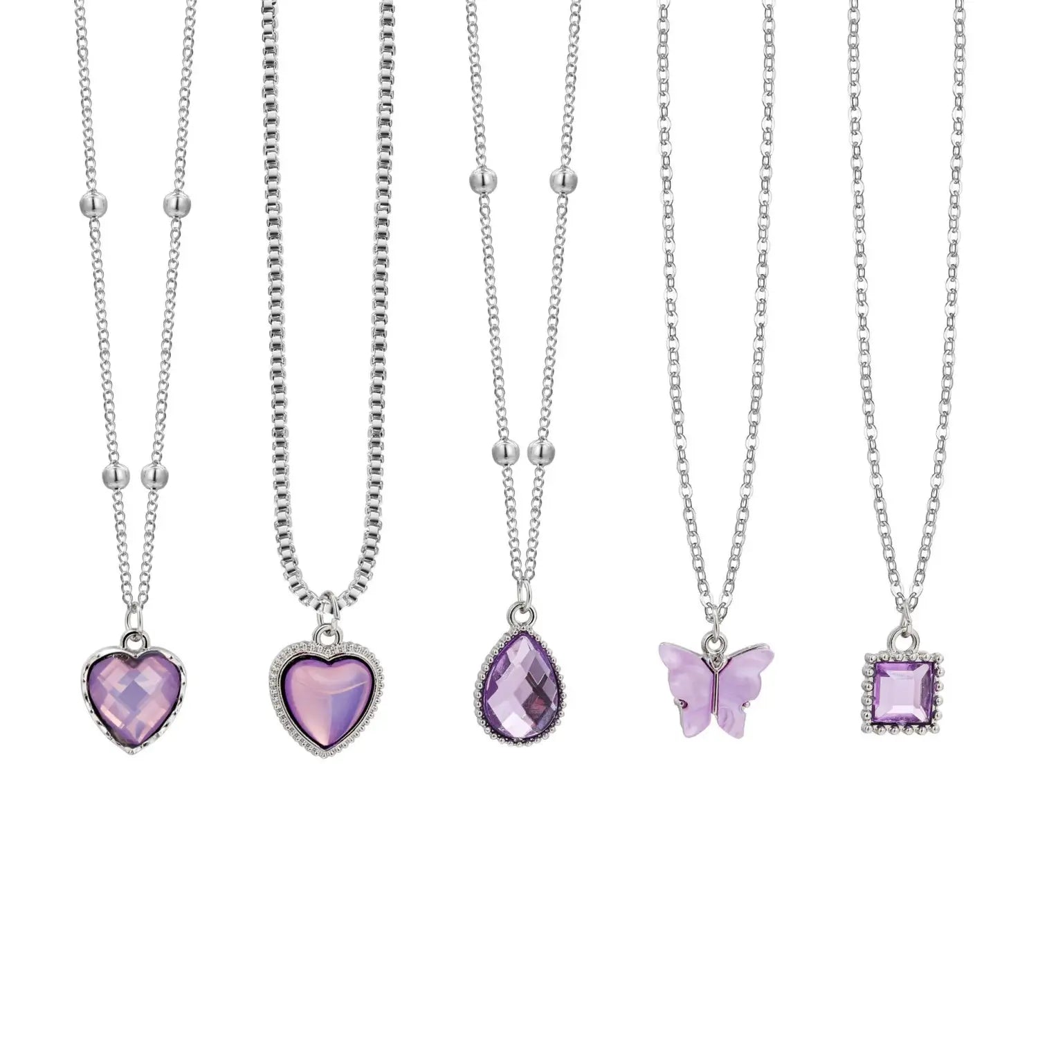Butterfly Heart Shape Diamond Necklace